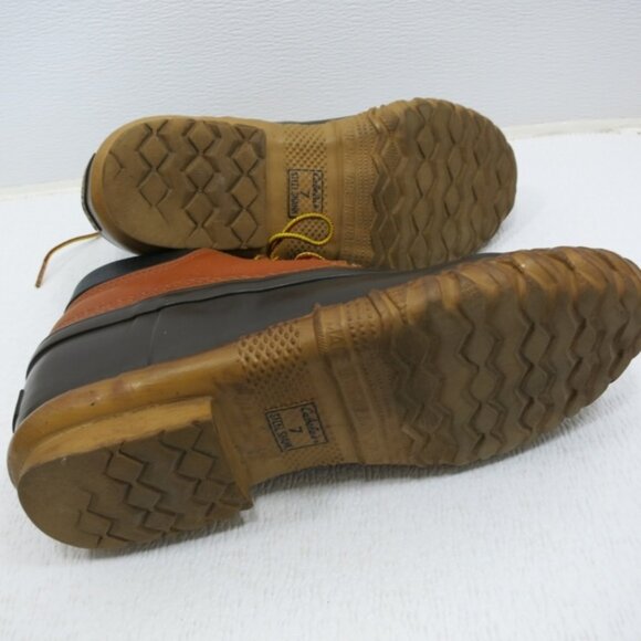Cabela's Duck Leather Rubber Hunting Boots Women's Outdoor Footwear Shoes Sz 7 - Picture 4 of 7